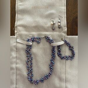 Tiffany’s Iridesse rare pearl necklace, bracelet, earrings
